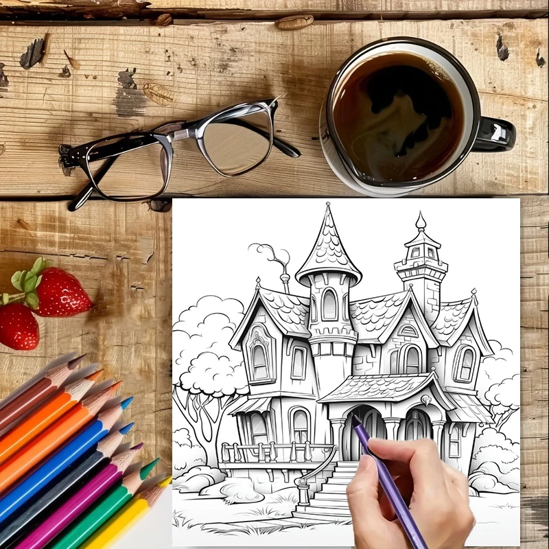 Haunted House Coloring Book fo - đánh giá và giá Chalk Bag